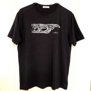 Versace Collection Navy Blue and White Men’s T-shirt (Authentic)